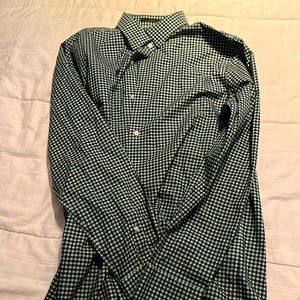 Banana Republic Non-Iron Dress Shirt - Green Gingham